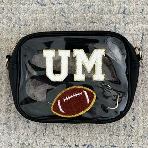 Clear crossbody stadium bag